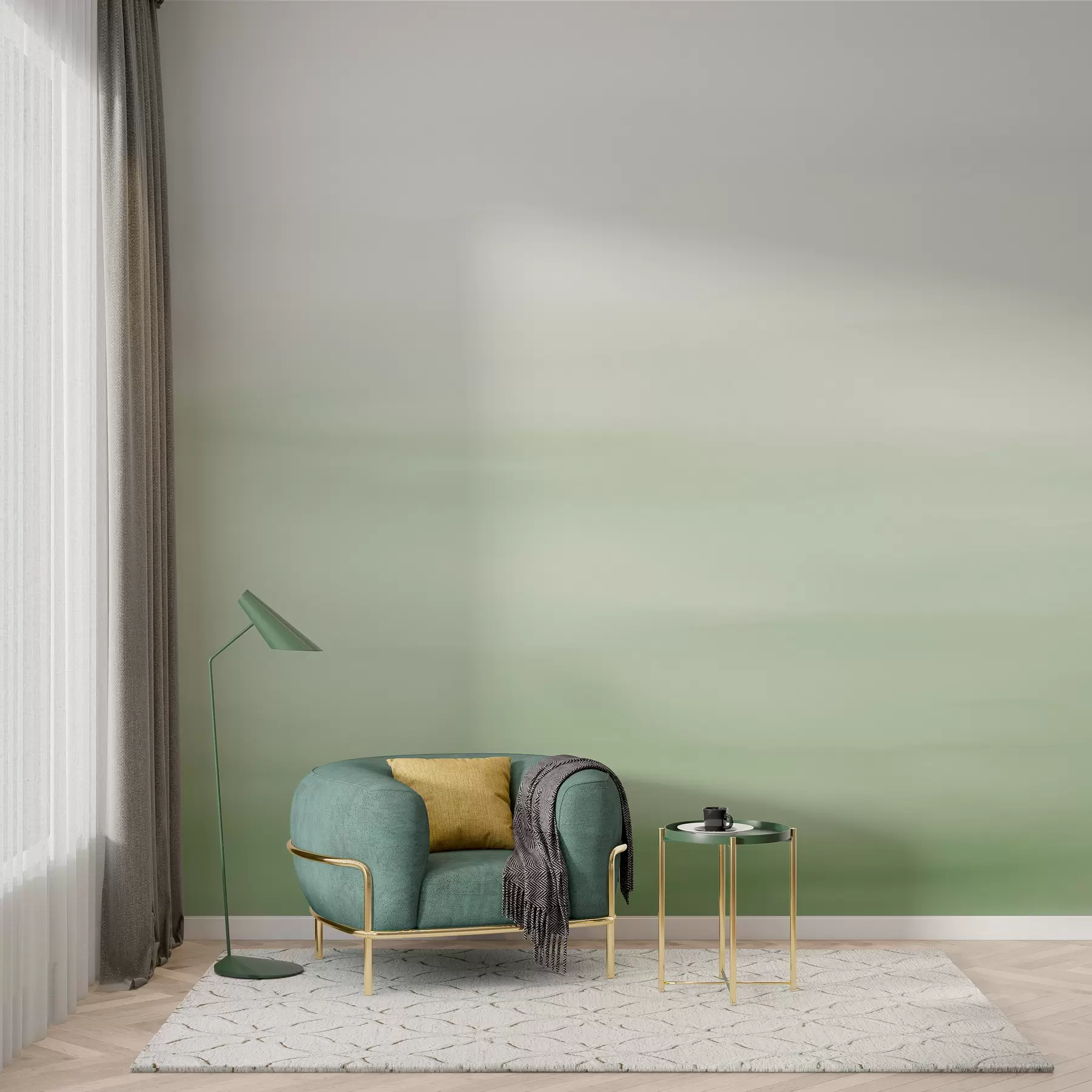 Fototapety Zelené ombre pozadie w01642