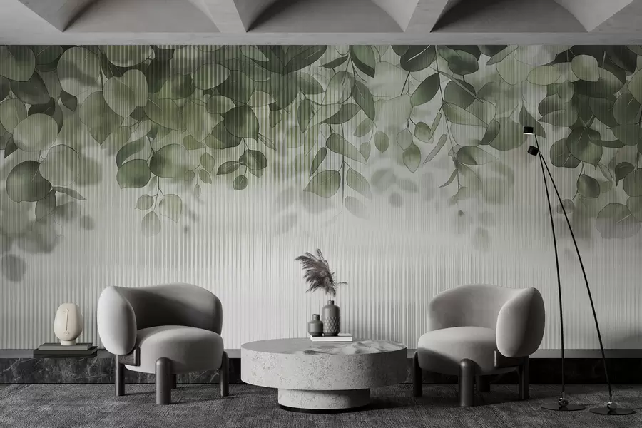 Fototapety eukalyptové listy za sklom w01677