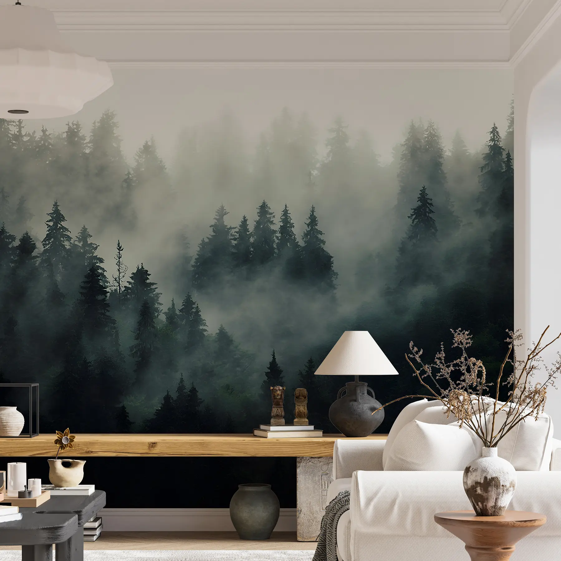 Fototapety Hmlisté ráno, les u36439