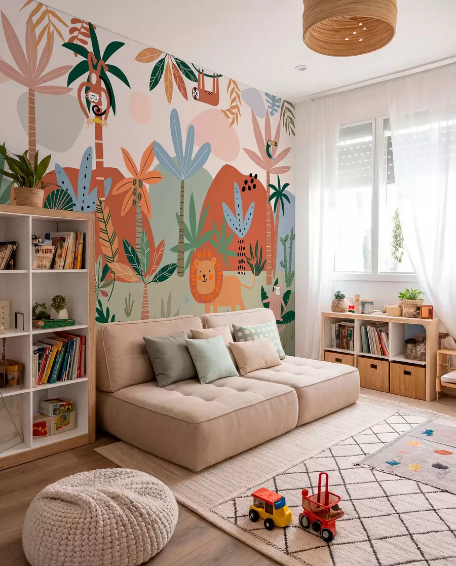 Fototapety Džungľa ako patchwork w01720