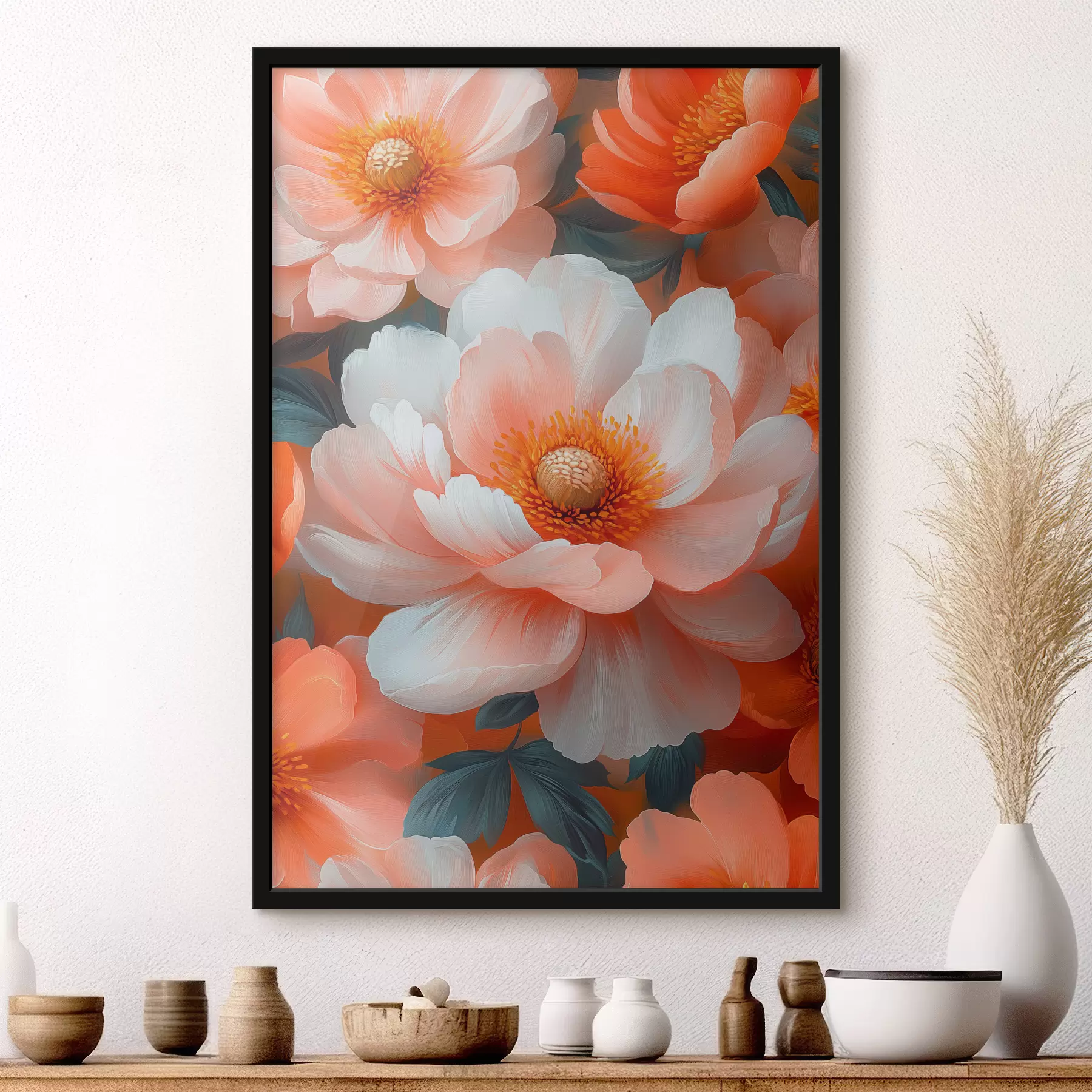 Fototapety Jemné svetločervené pivonky f40965