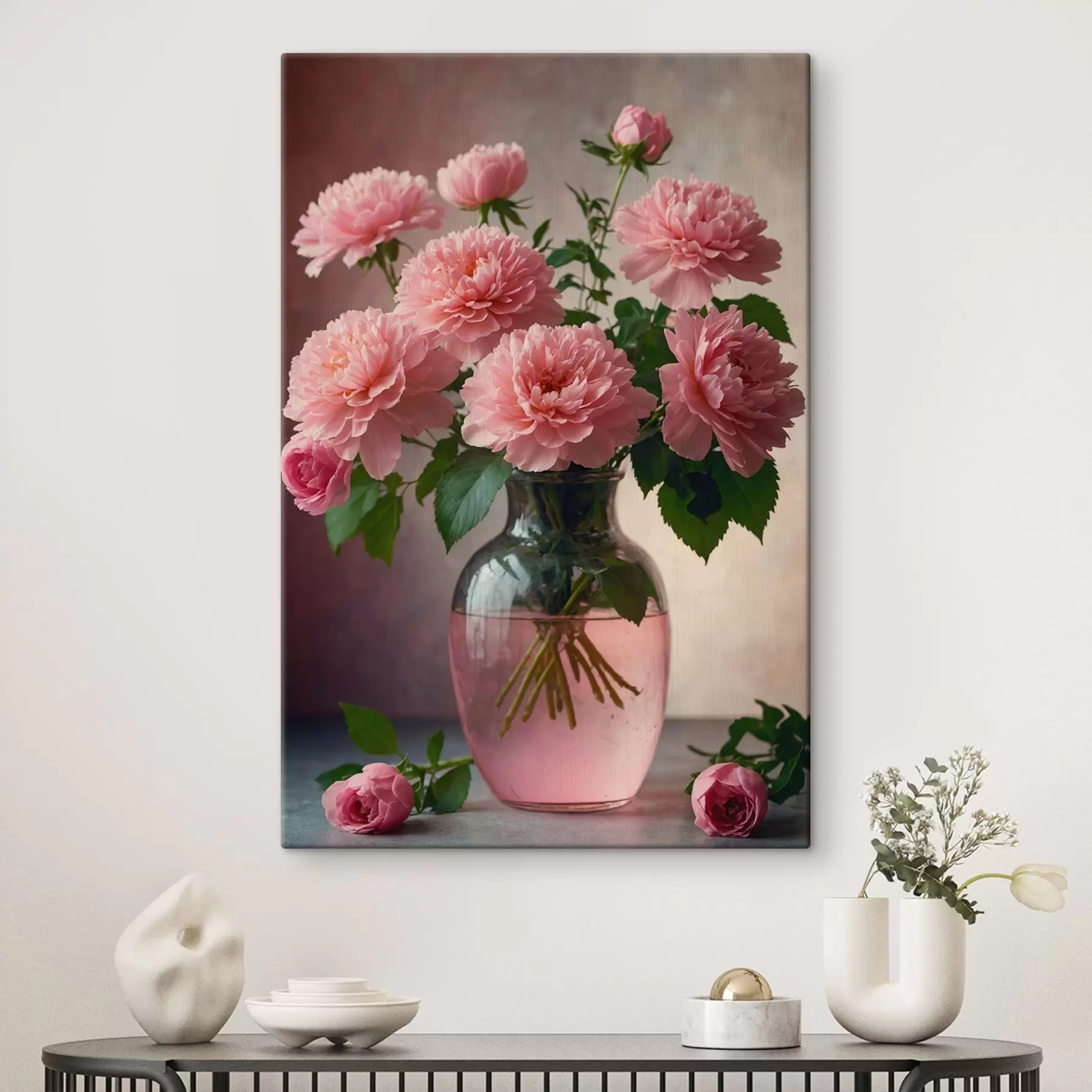 Fototapety Ružové kvety vo váze s41055