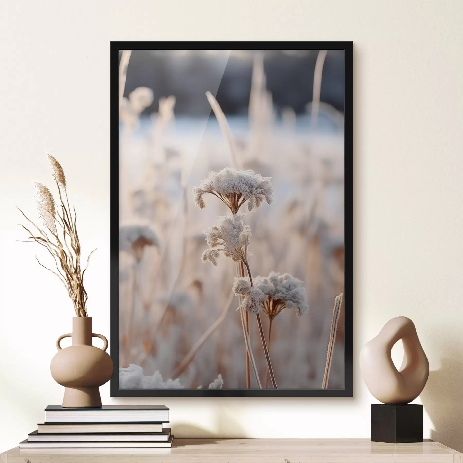 Fototapety Suchá tráva pokrytá mrazom f41283