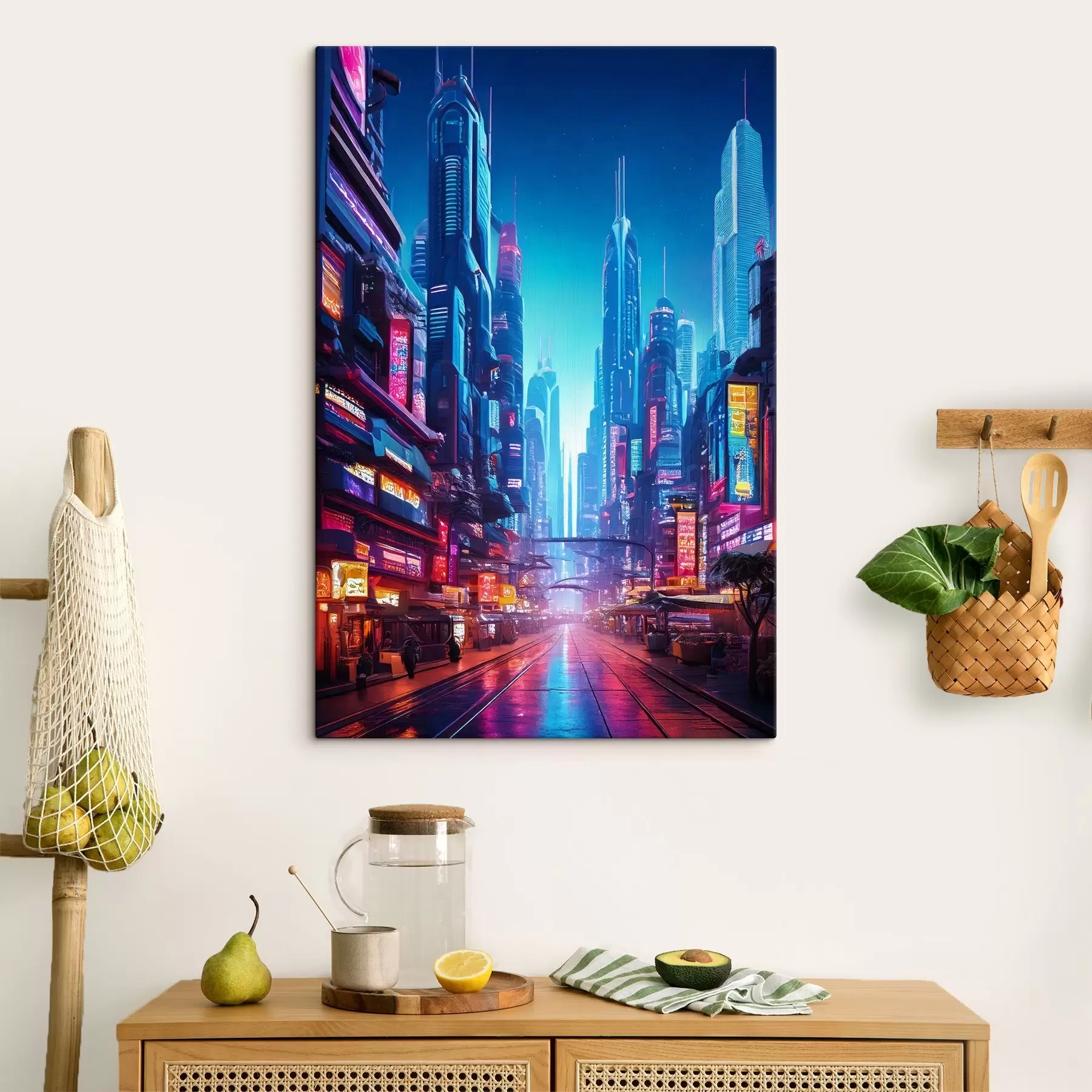Obraz futuristické nočné mesto s41410