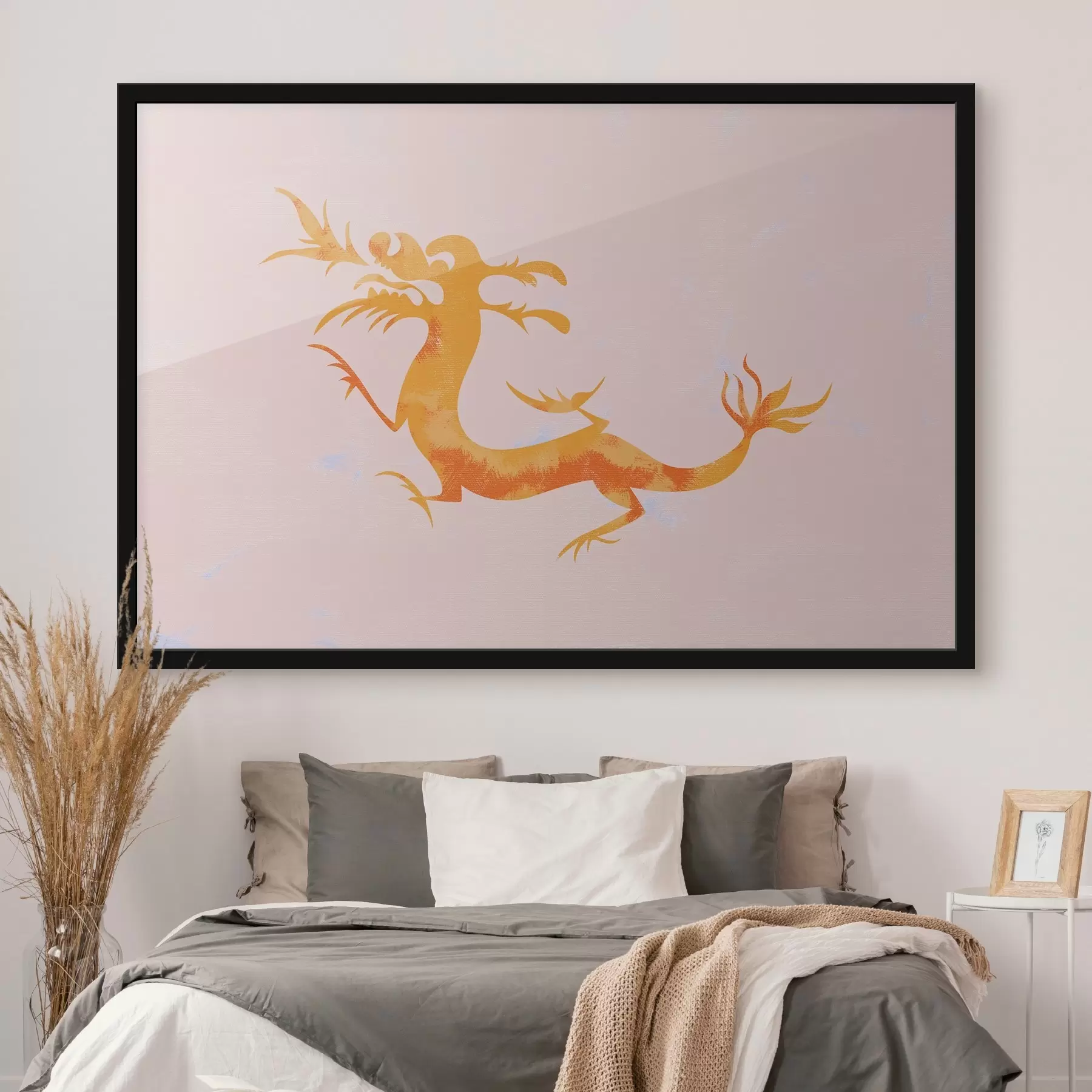 Fototapety Oranžový drak s dlhým chvostom f38336