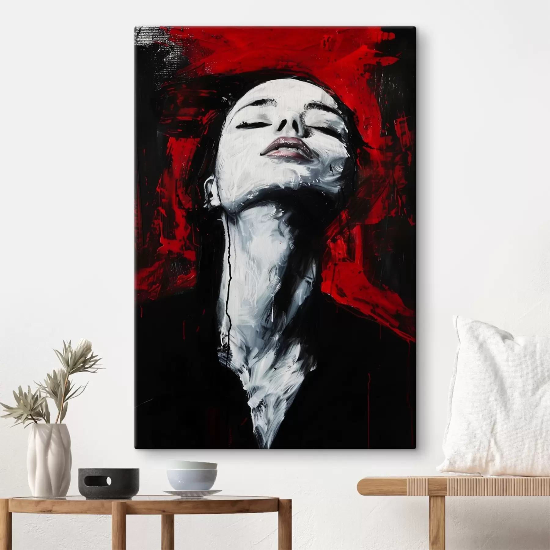 Obraz Obraz ženy so zatvorenými očami s Múzeom Andyho Warhola v pozadí. s38557