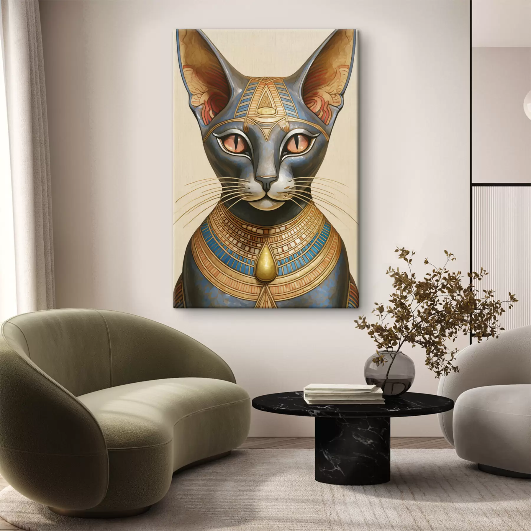 Obraz Majestátna egyptská mačka v slávnostnom kostýme s38724