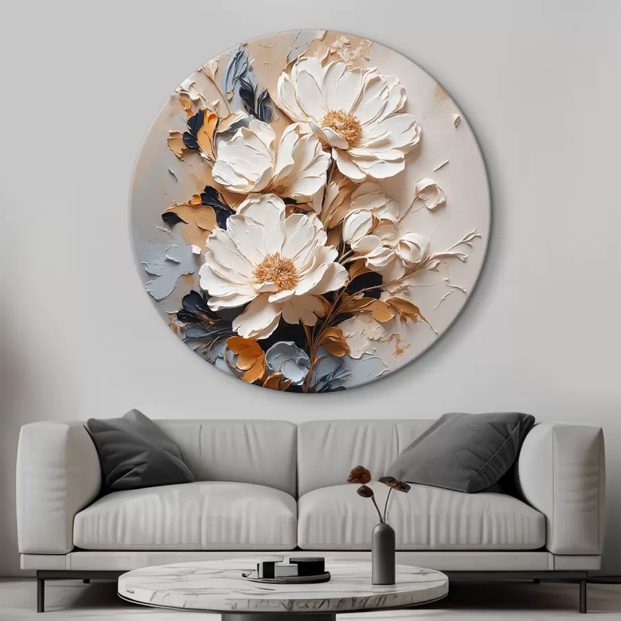 Fototapety Biele kvety v oleji r37327