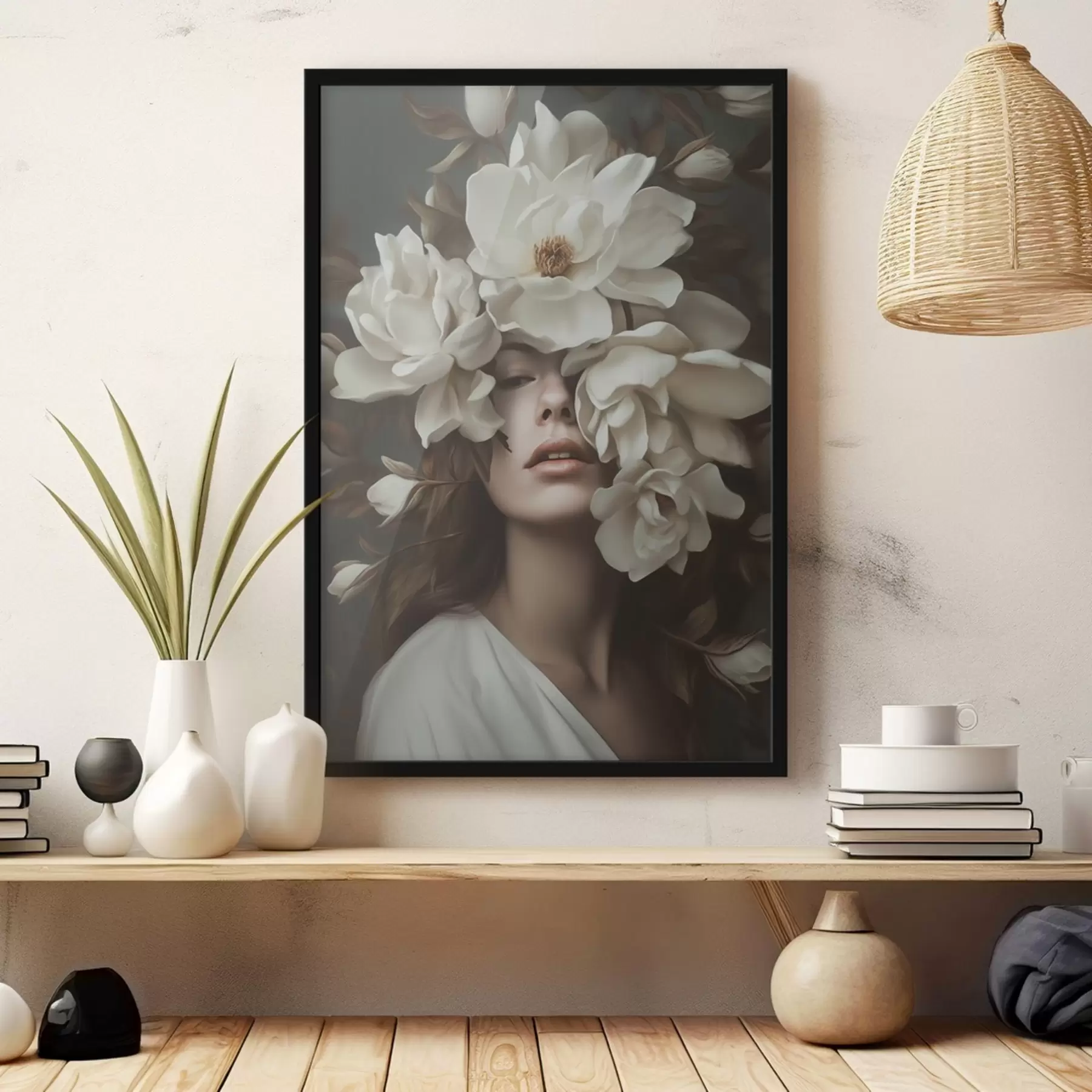 Fototapety Dievča s kvetmi f41194