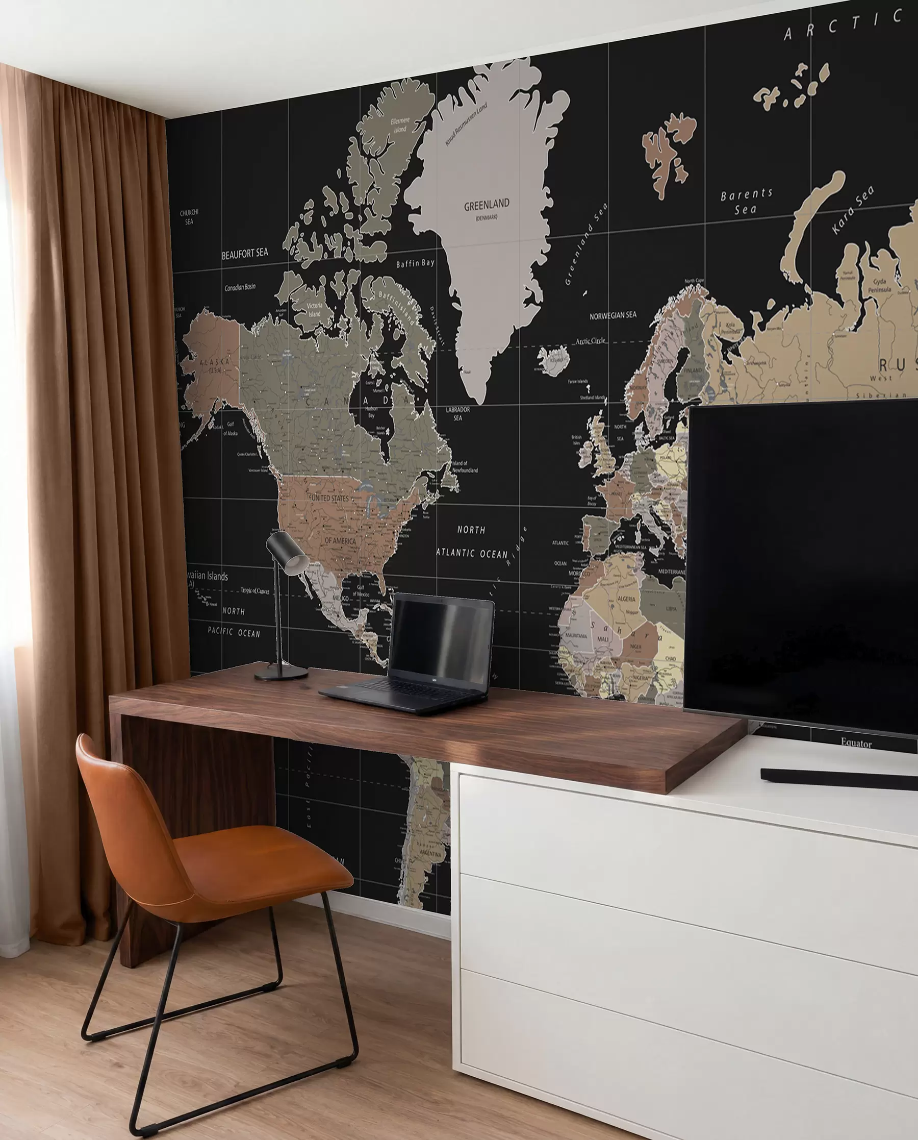Fototapety Mapa sveta so zakreslenými rôznymi krajinami u99477d1