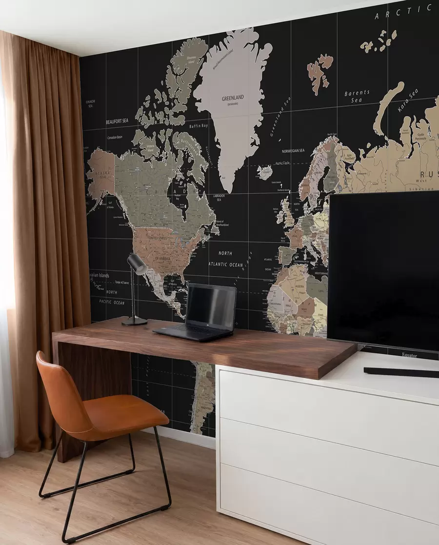 Fototapety Mapa sveta so zakreslenými rôznymi krajinami u99477d1