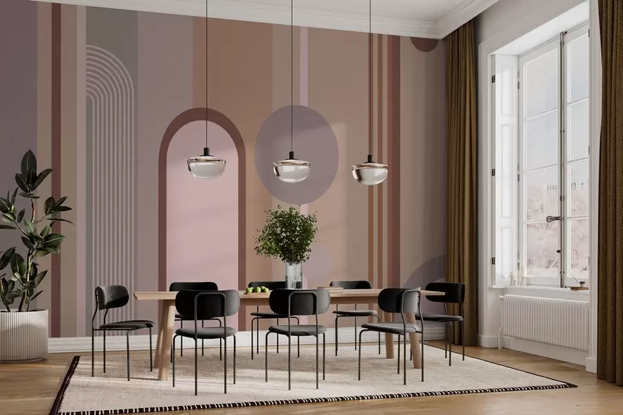 Fototapety Abstraktný geometrický dizajn v jemných tónoch w00466