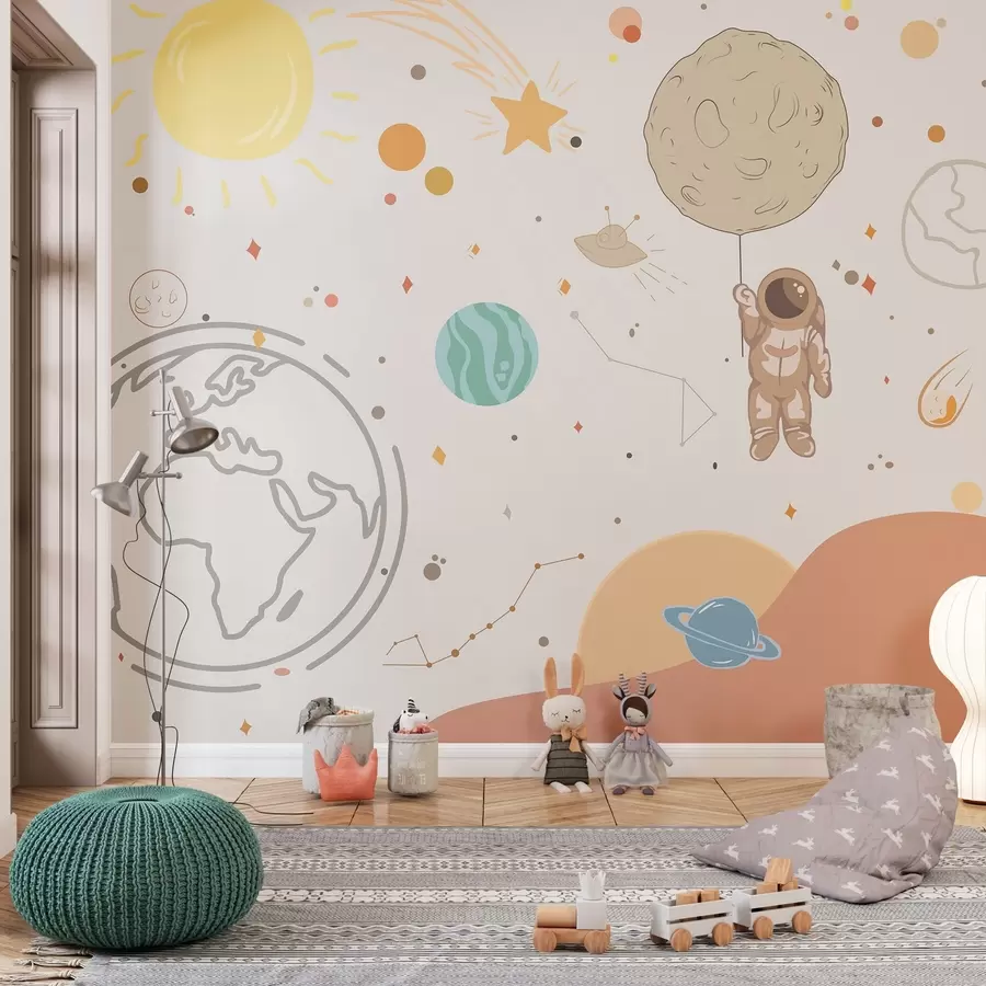 Fototapety Astronaut skúma farebný vesmír w00743