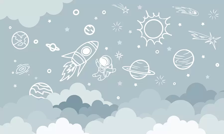 Fototapety Vesmírna planéta a astronaut w02104v1