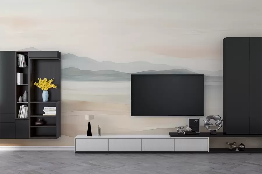 Fototapety Maľovaná akvarelová krajina w02117