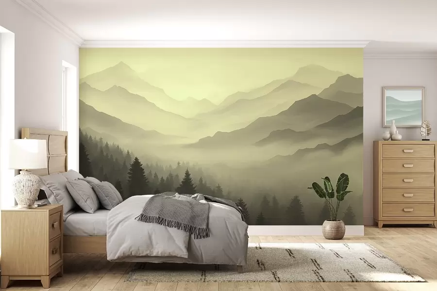Fototapety Lesy a hory v zelených odtieňoch w02186v1