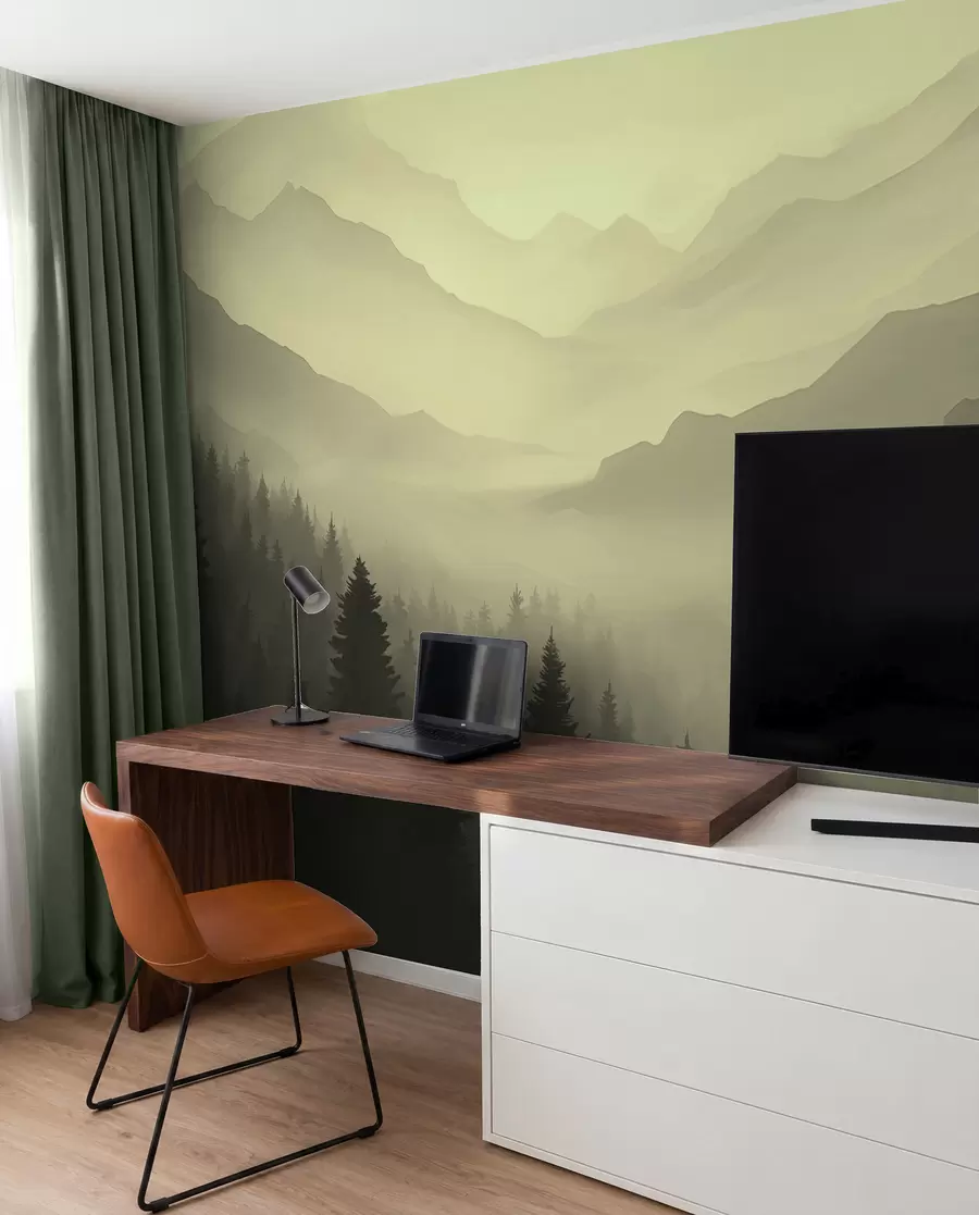 Fototapety Lesy a hory v zelených odtieňoch w02186v1
