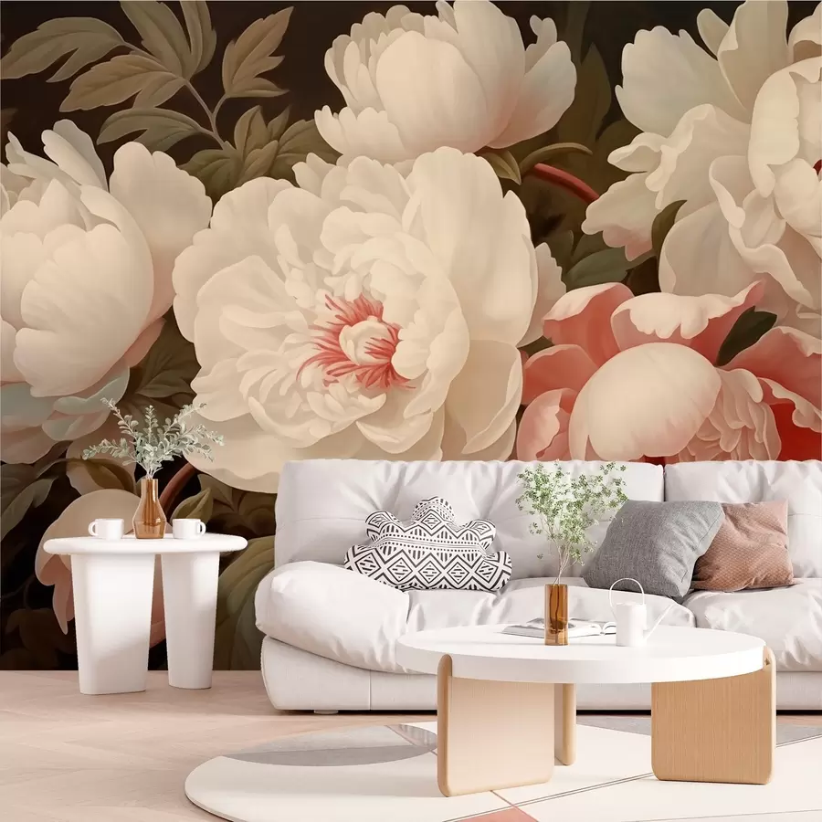 Fototapety Pivonky v jemných tónoch w02156