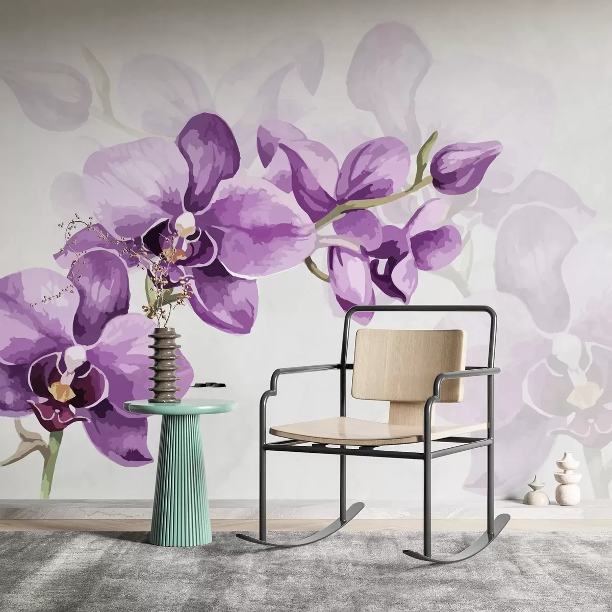 Fototapety Vetva fialovej orchidey w02281