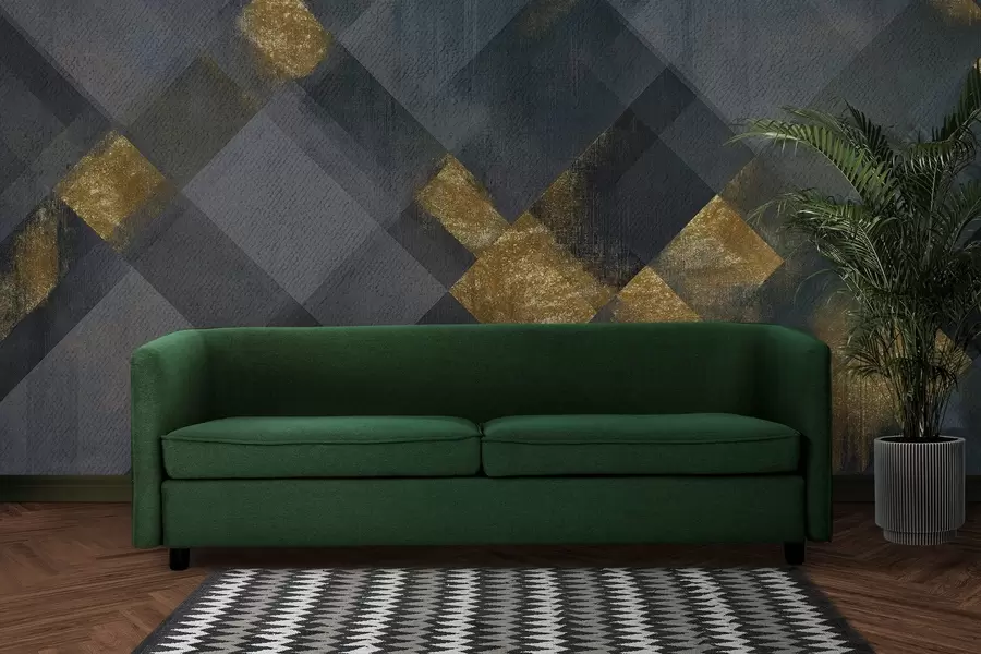 Fototapety moderná geometria v luxusnom štýle s modrým odtieňom w02340