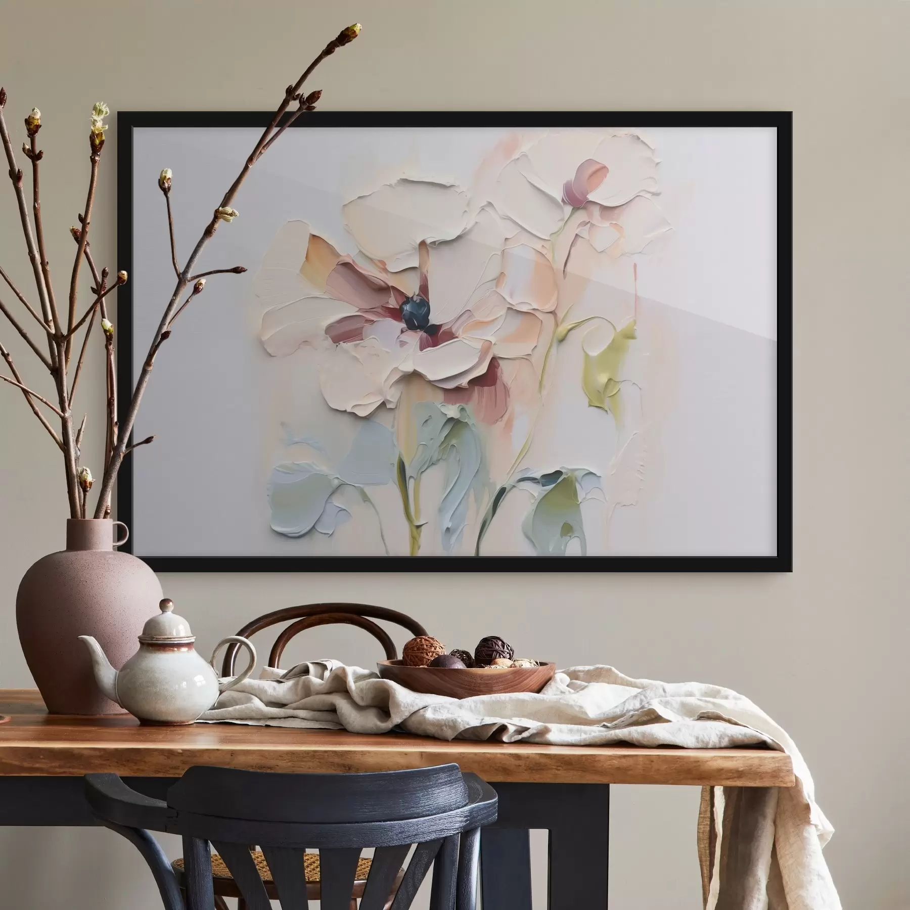 Fototapety Abstraktné kvety imitujúce ťahy farby s textúrou na pozadí f41850