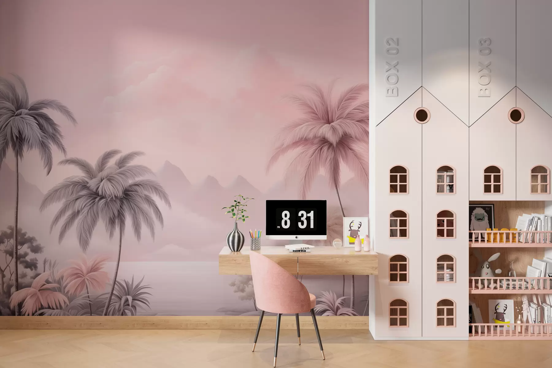 Fototapety Ružové trópy w02253