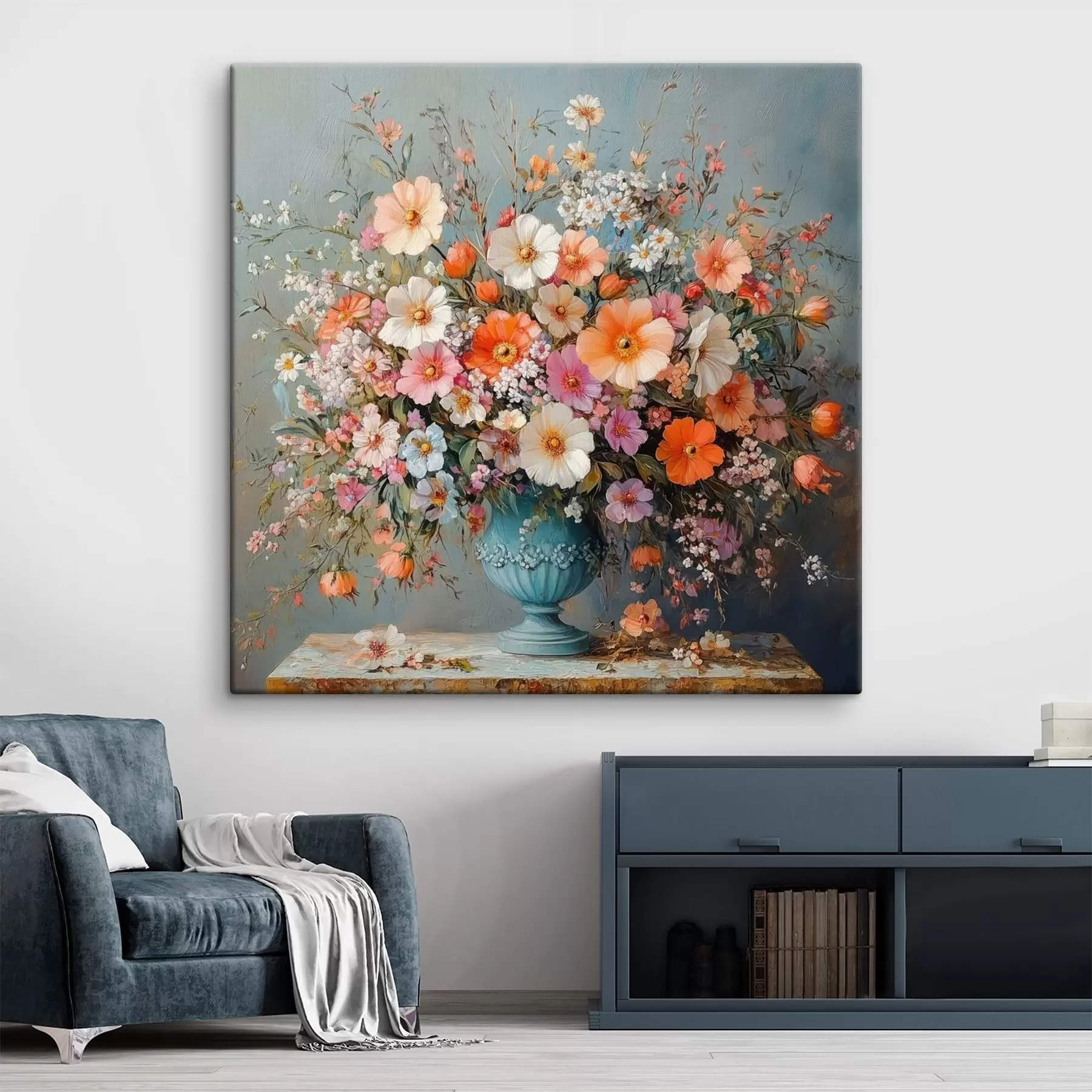 Obraz svetlé poľné kvety vo váze s42022