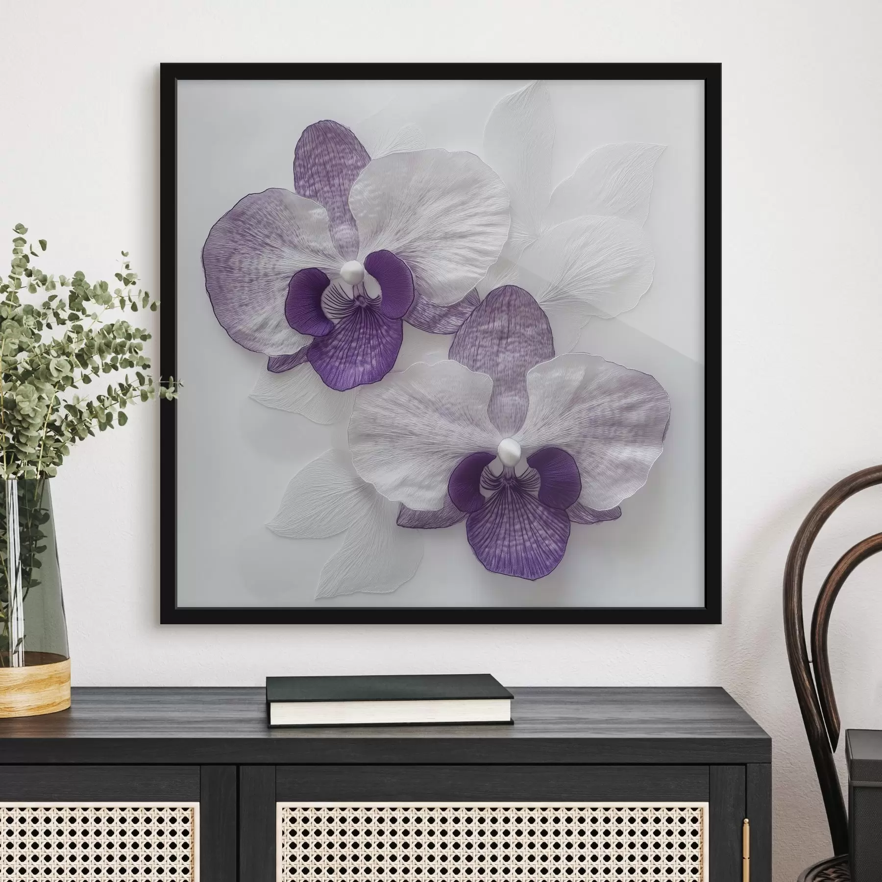 Fototapety Elegantné fialové orchidey s jemnou textúrou f42043