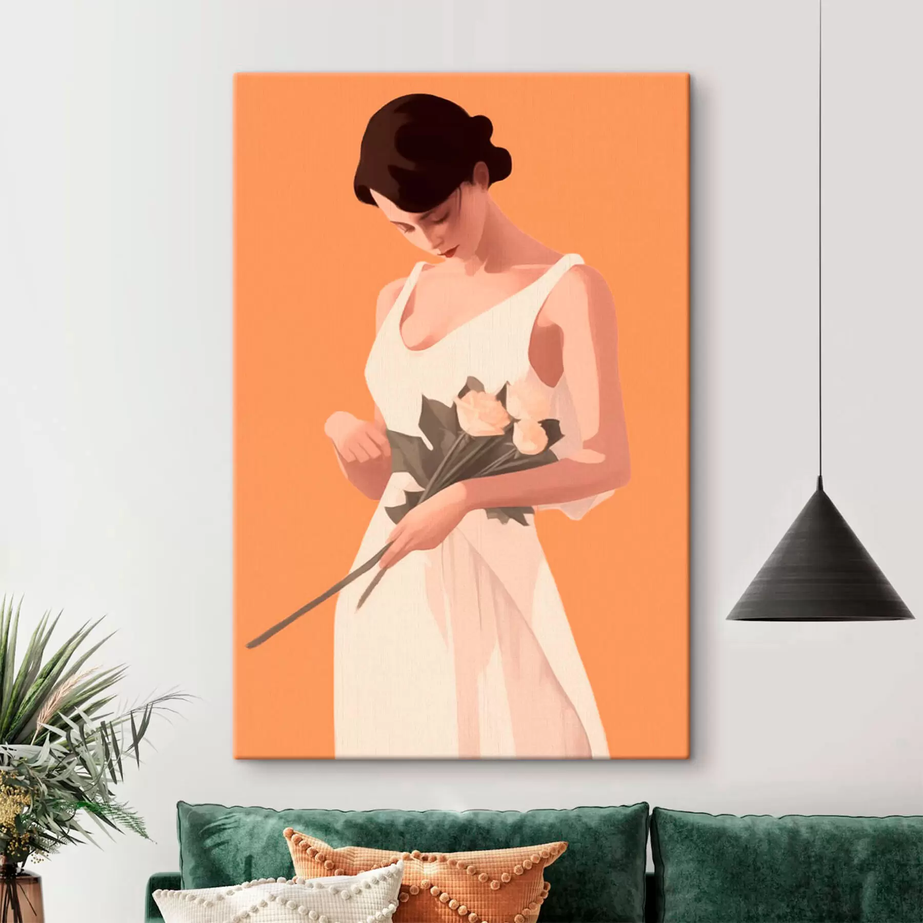 Obraz Dievča a kvety s41798