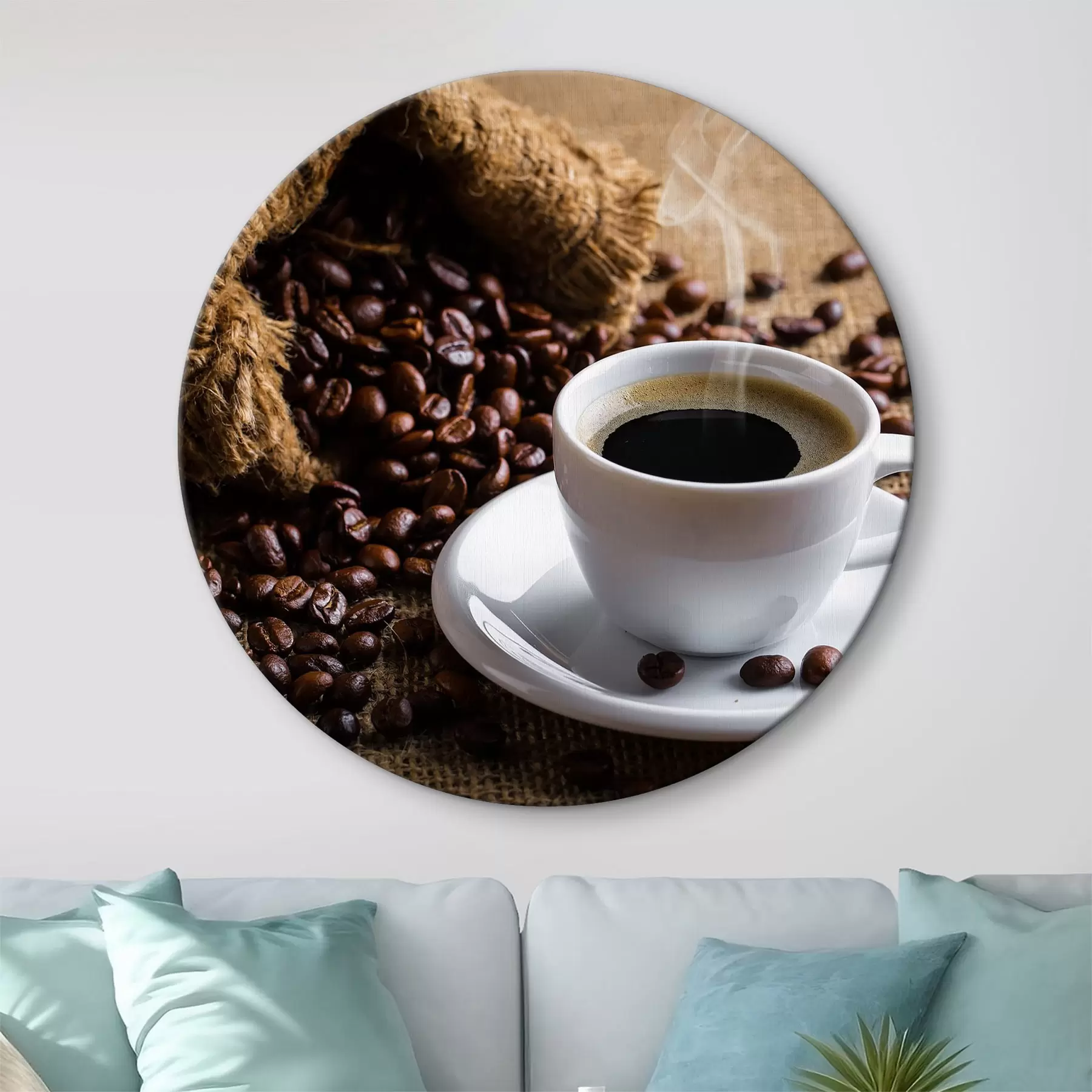 Obraz Aromatická káva a kávové zrná r37172