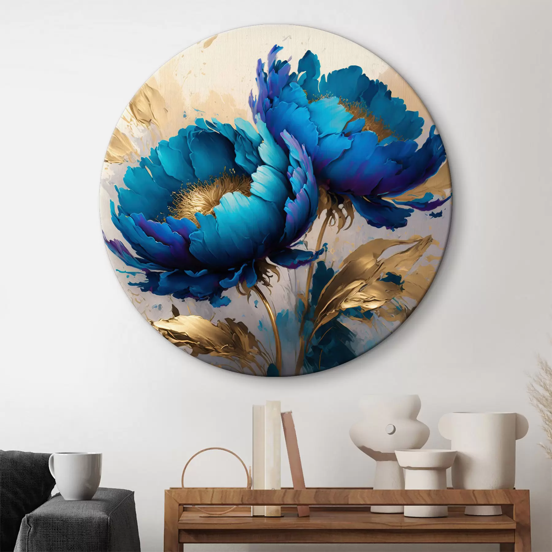 Obraz Modré pivonky r37843