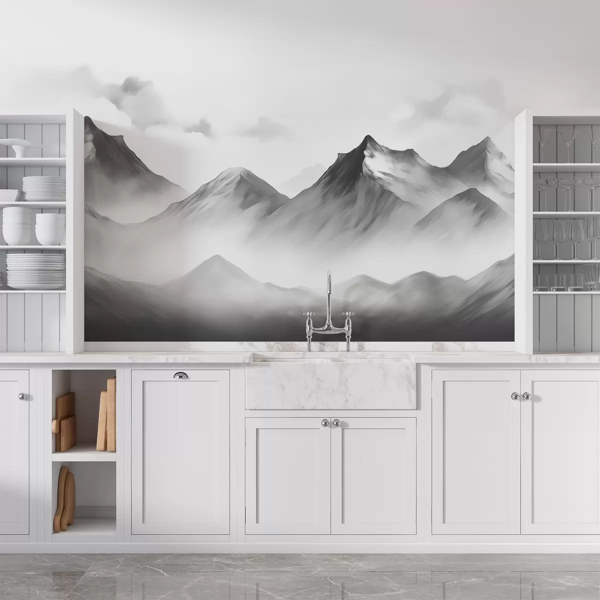 Fototapety Horská hmla w02309 - Uwalls.sk Fototapety Horská hmla w02309