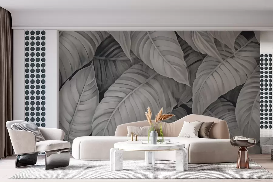 Fototapety Monochromatický obraz tropických listov w02463