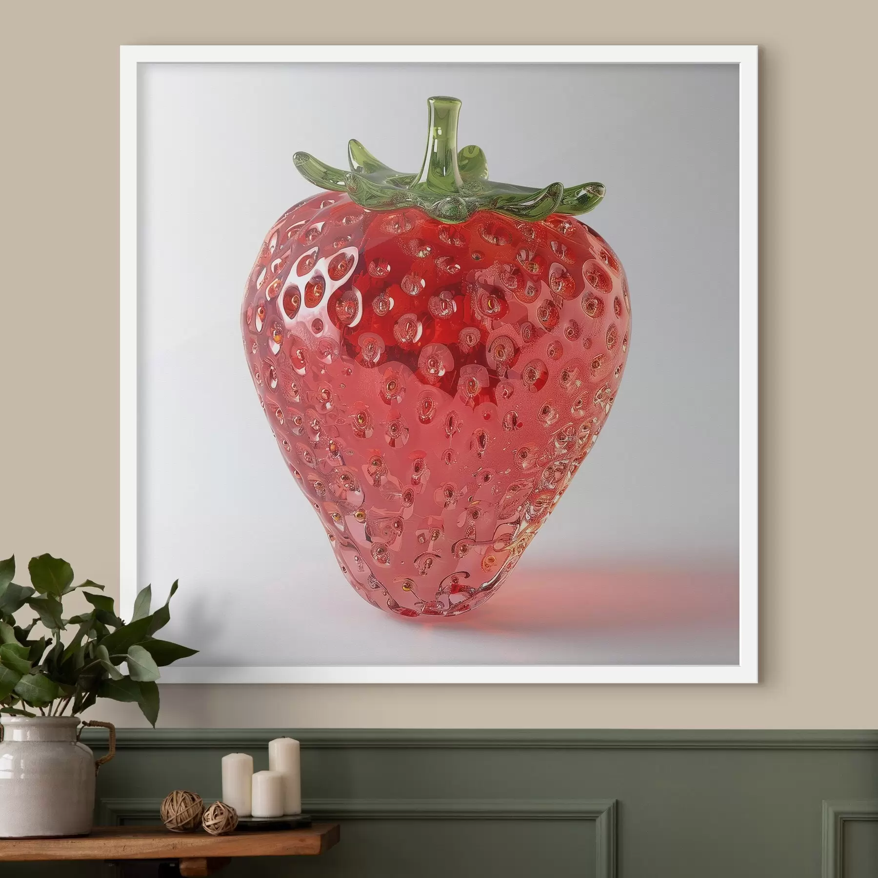 Fototapety Ovocie, jahody na svetlom pozadí f42077