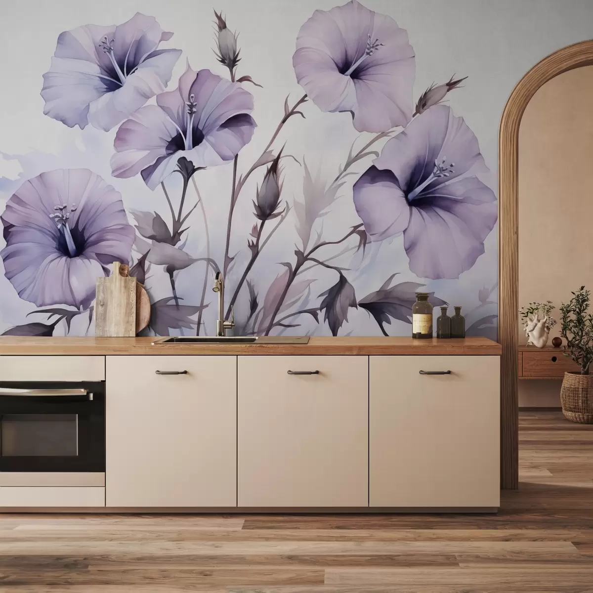 Fototapety Petúnie kvety imitácia akvarel w02466 - Uwalls.sk Fototapety Petúnie kvety imitácia akvarel w02466