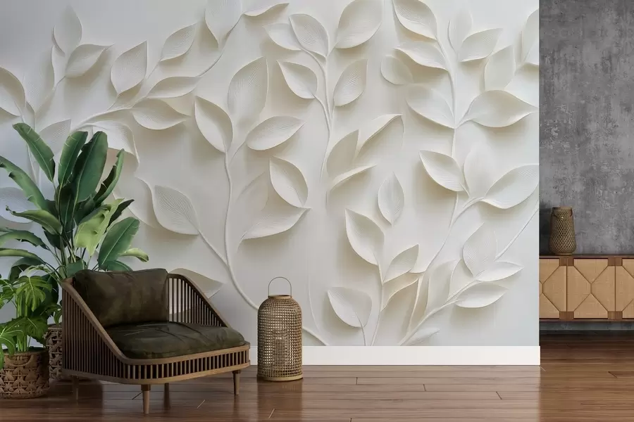 Fototapety Objemné vetvy s listami w02504