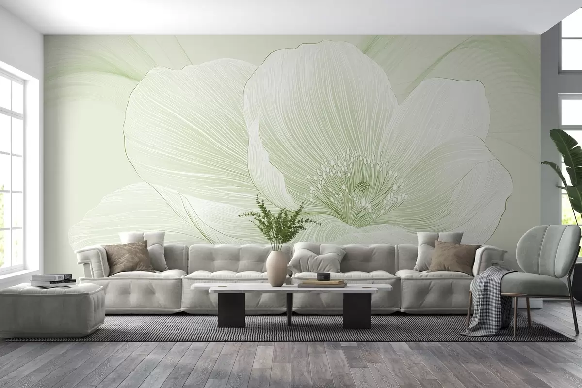 Fototapety Nakreslený veľký kvet w02511v3