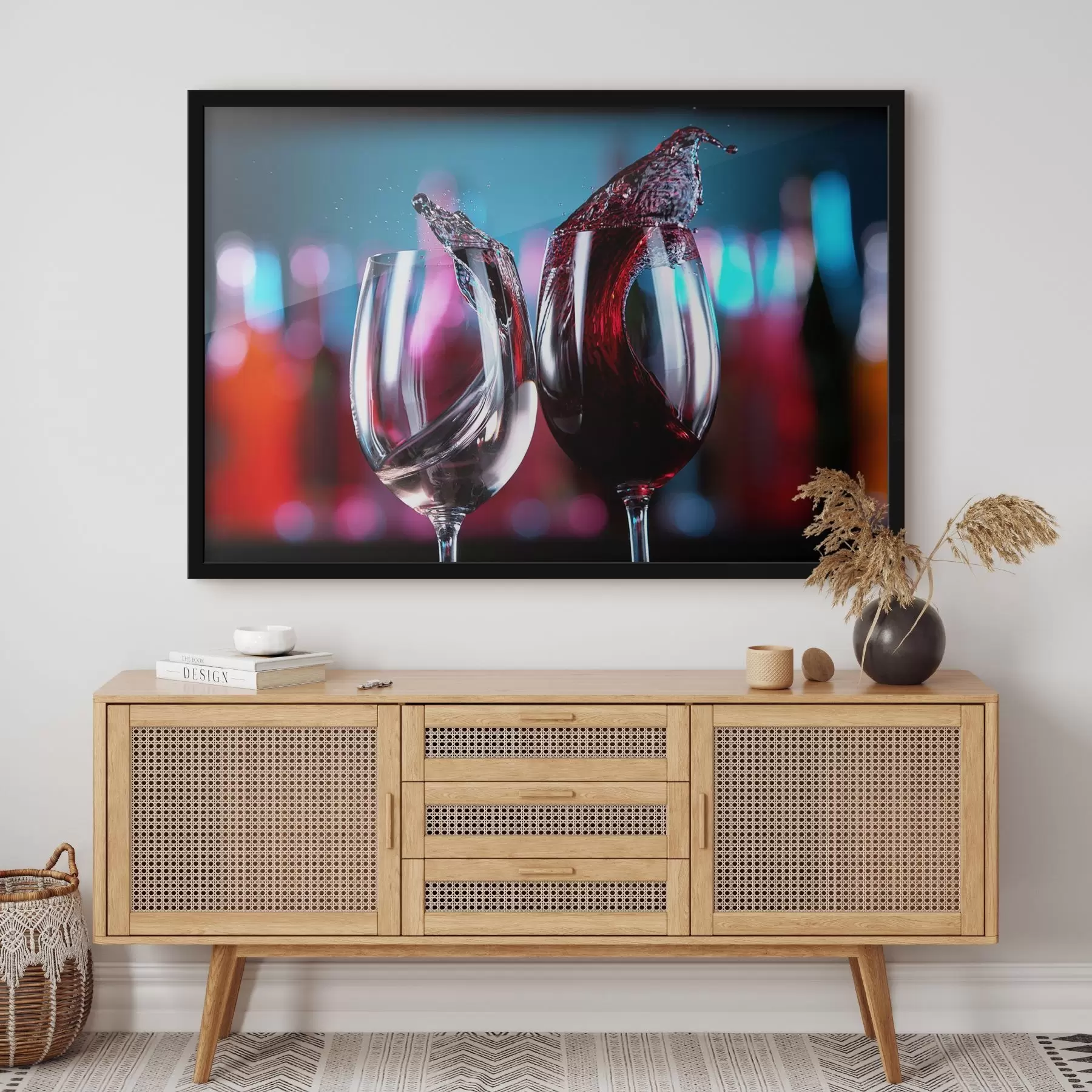 Fototapety Detailný záber na poháre na víno f37039