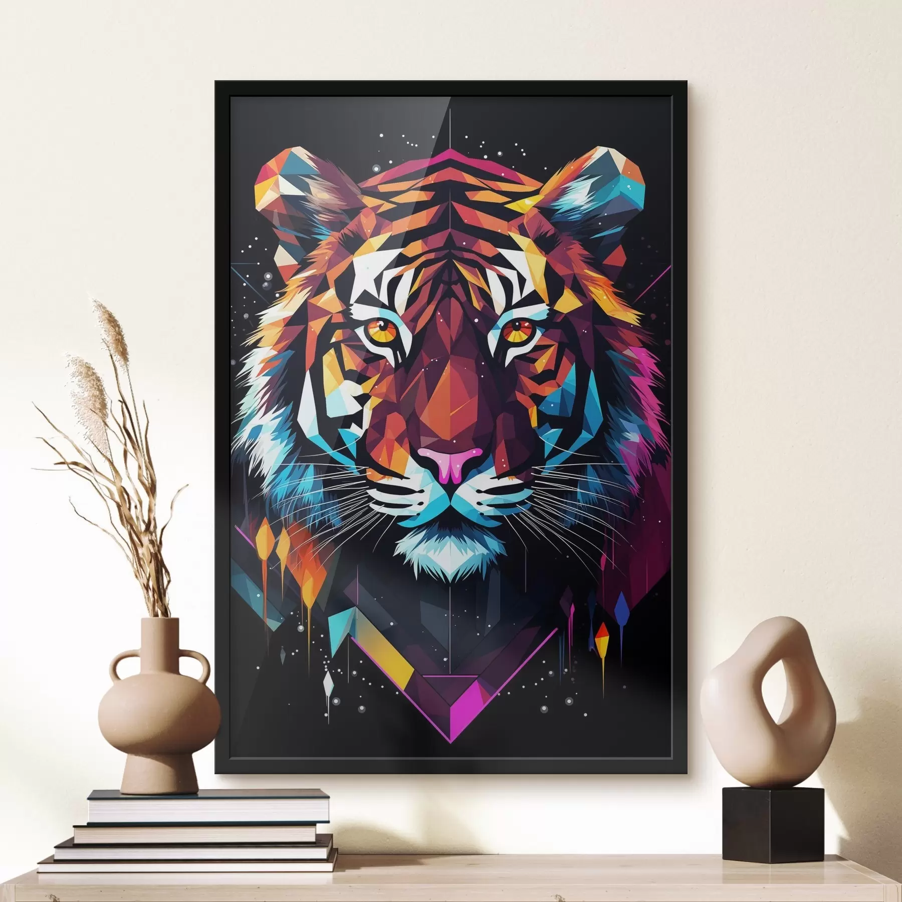 Fototapety Farebný tiger s bielymi fúzmi f36666