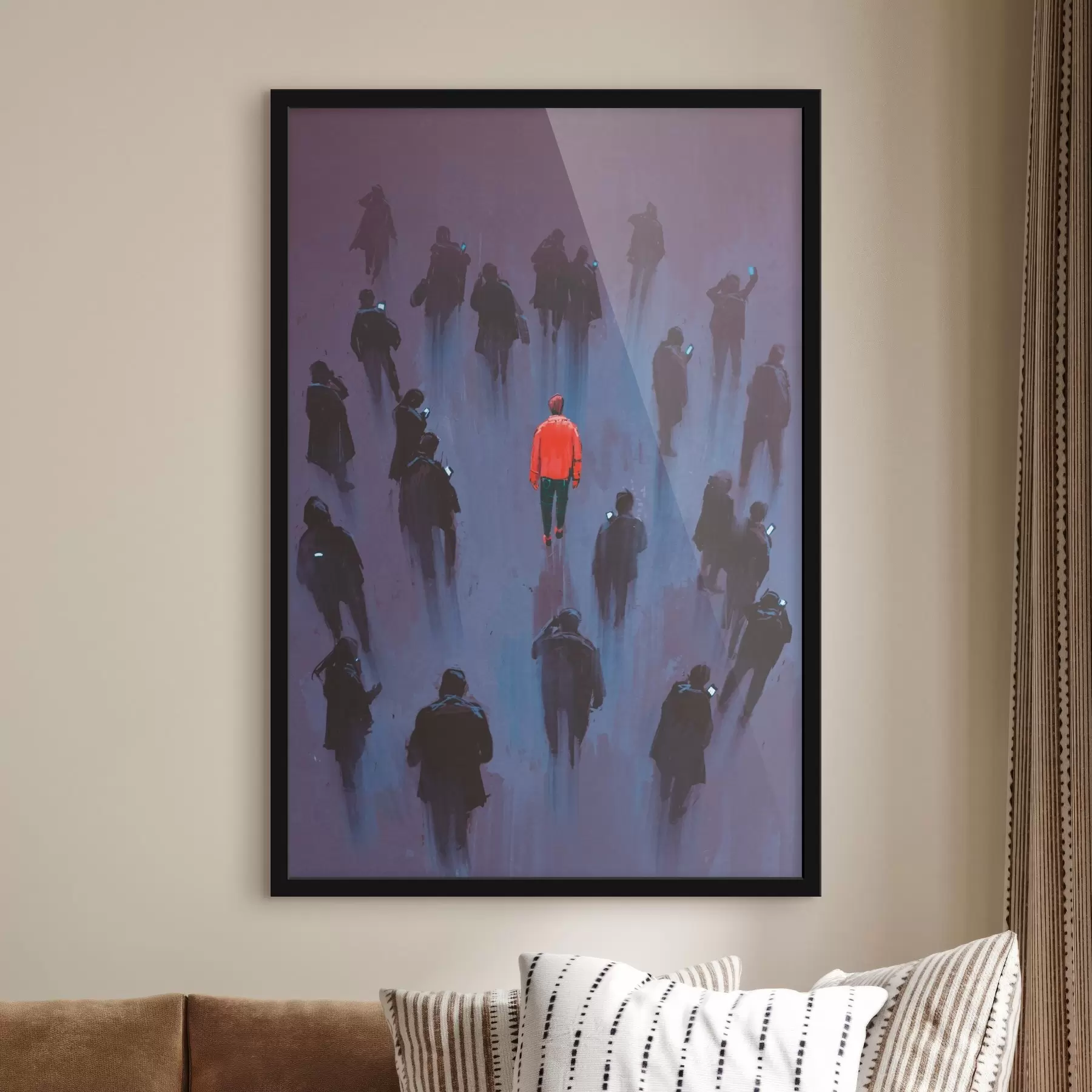 Fototapety Muž stojaci v dave ľudí f37093