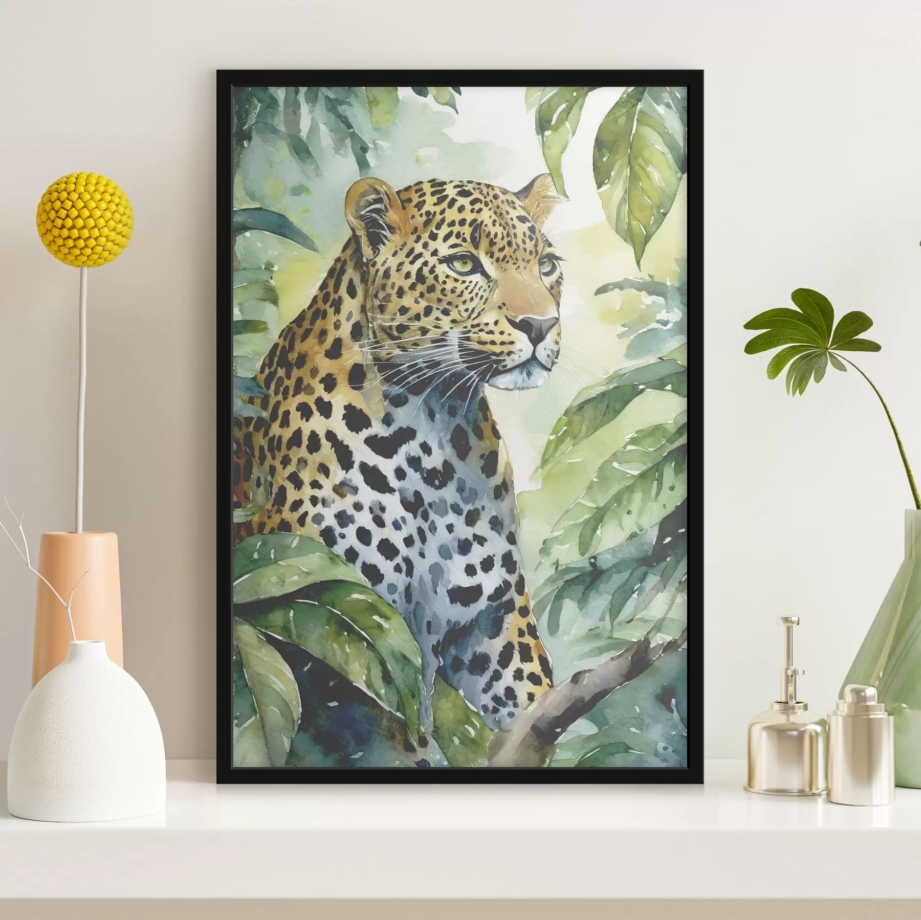 Fototapety Akvarel leoparda f37341