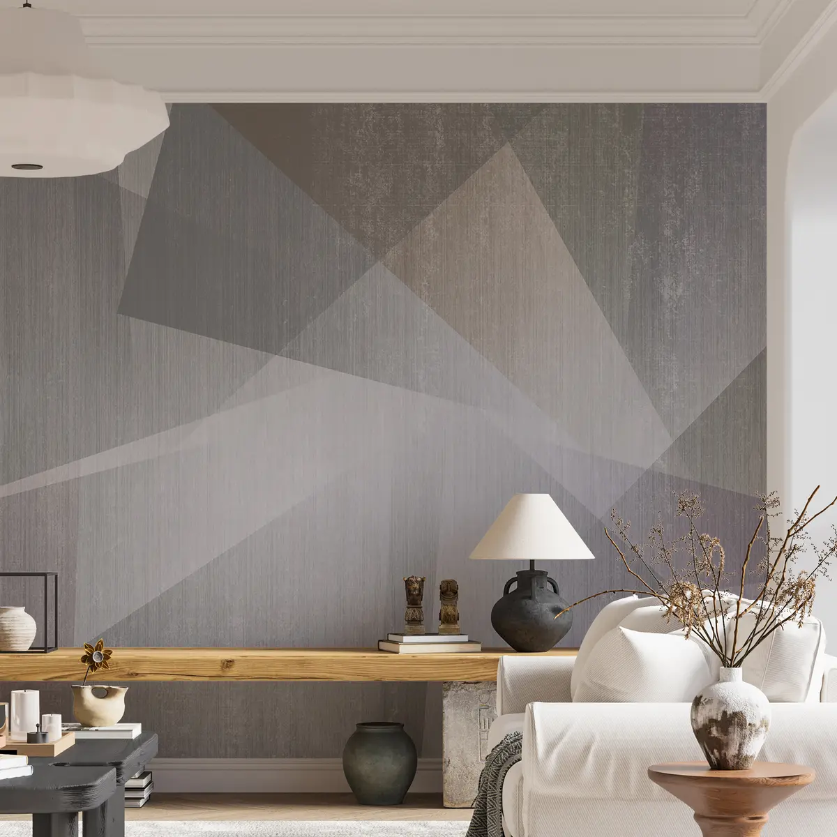 Fototapety Obdĺžnik, šedá a umenie u45929