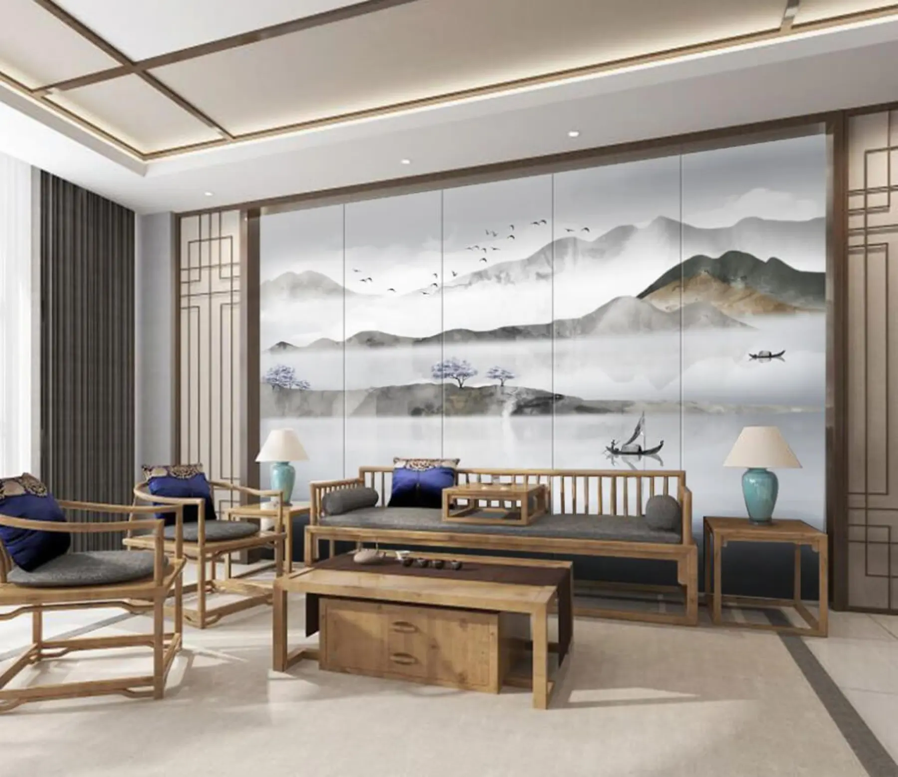 Fototapety Voda, obloha a hory u46157