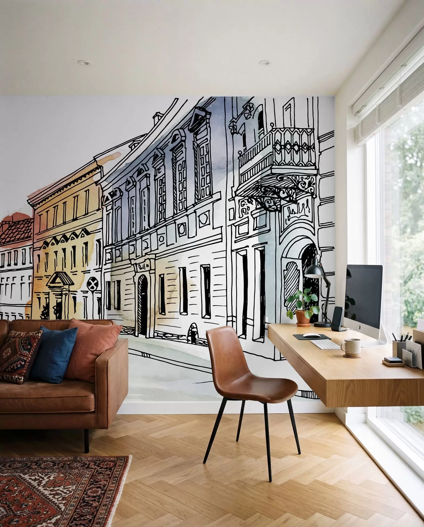 Fototapety Staré mesto v akvareli u51062