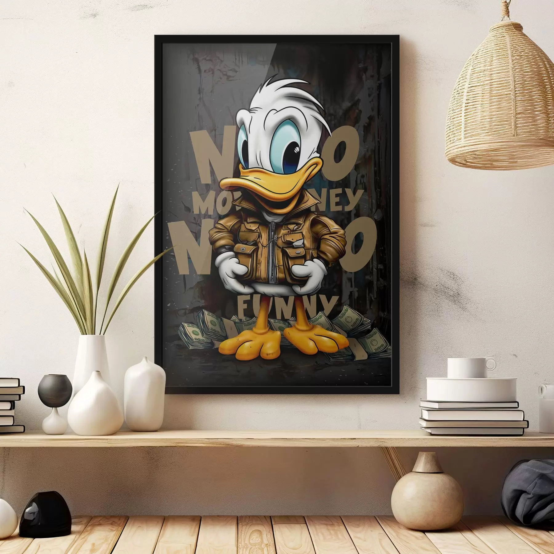 Fototapety Káčer Donald na graffiti f35194