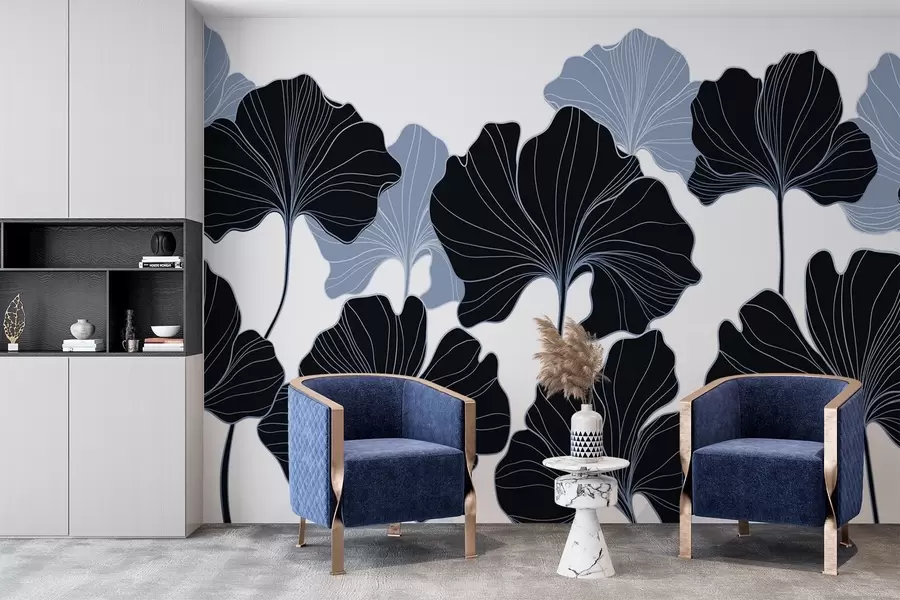 Fototapety Štylizované obrysy listov w02525