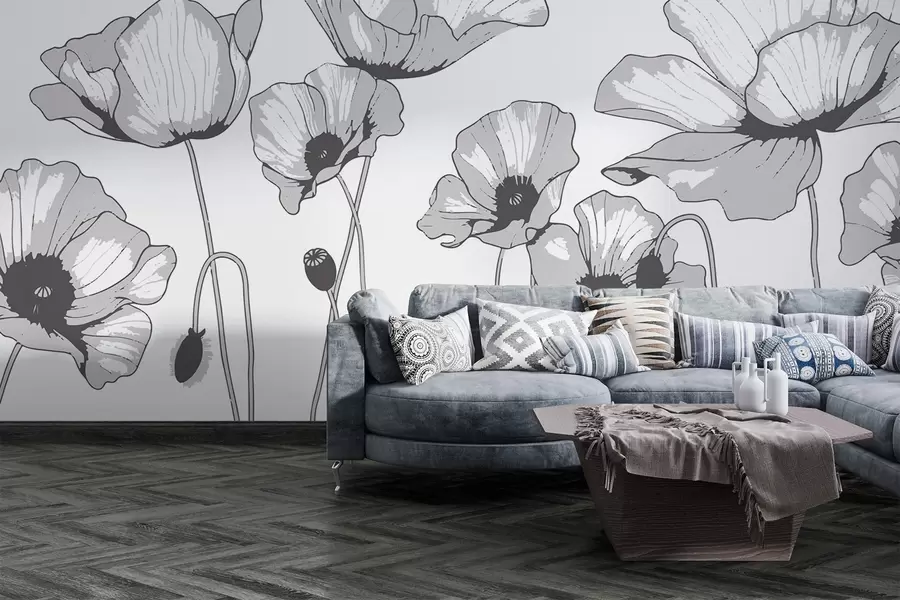 Fototapety Čierne a biele maky w02528