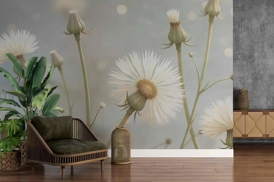 Fototapety Maľované vzdušné púpavy w02614