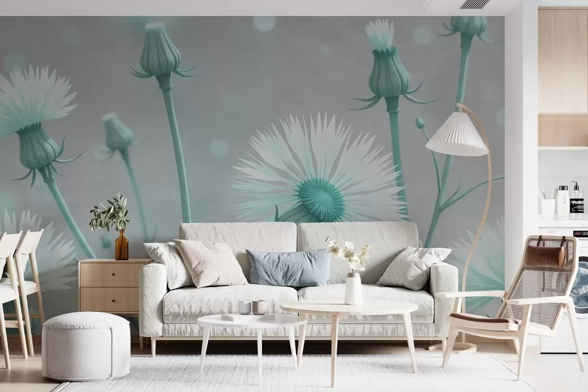 Fototapety Maľované vzdušné púpavy w02614v1