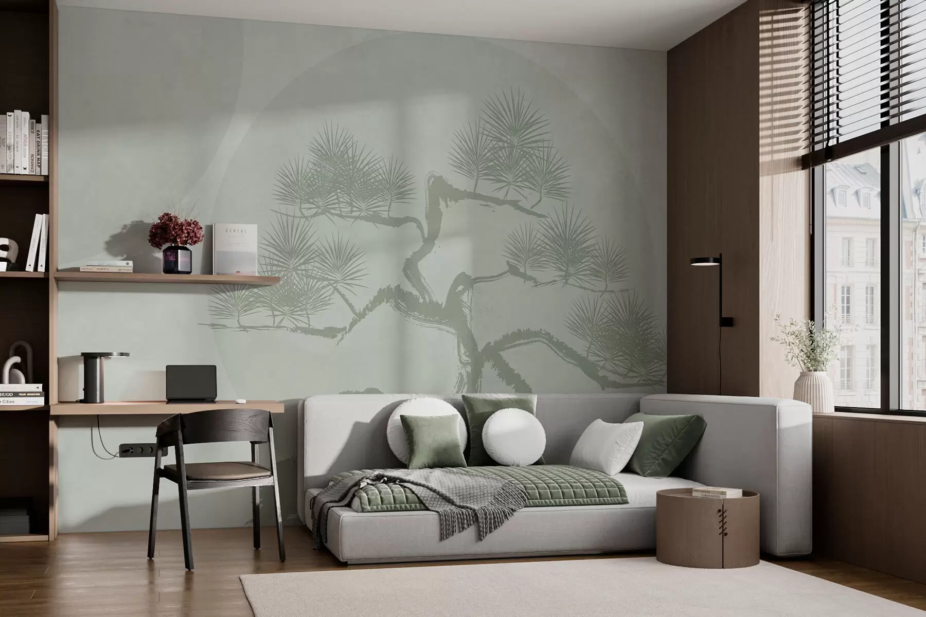 Fototapety Bonsai japonský minimalizmus geometria grunge pozadie w08556v2